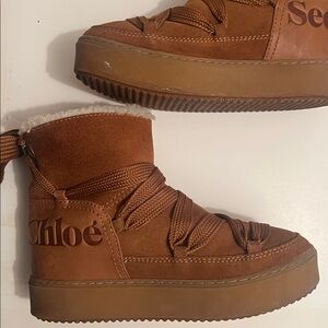 Chloe Charlee/Lace-Up Boots/37/Brw 3375 size7